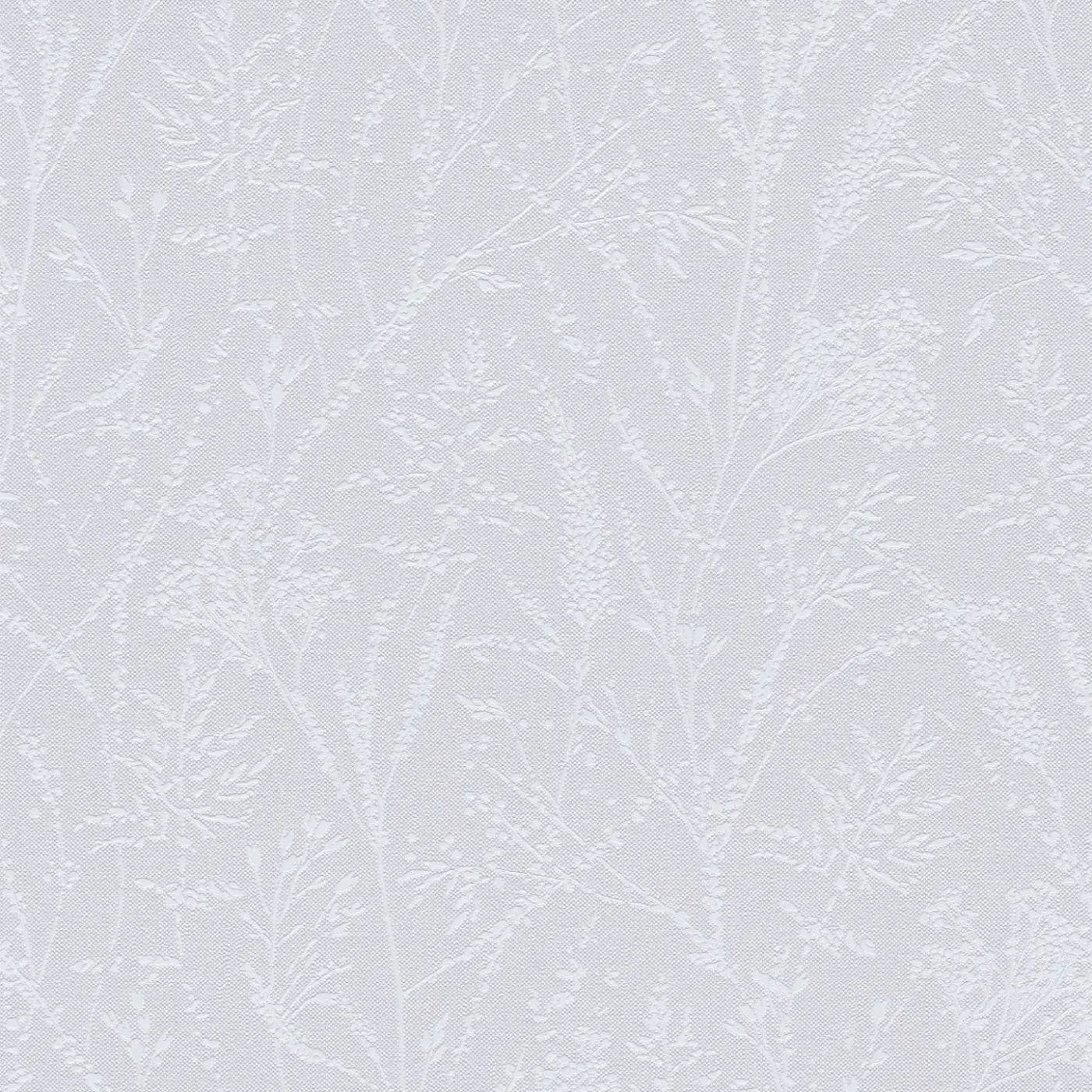 Flizelīna tapetes ar smalkām lapām uz auduma tekstūras gaiši violetā krāsā – Maigs akcents interjeram | 1410541 AS Creation
