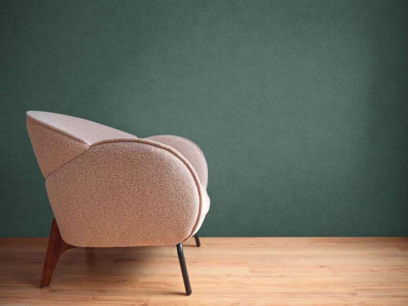 Flizelīna tapetes - tumi zaļā krāsā, matētas ar tekstūru - 393411 AS Creation