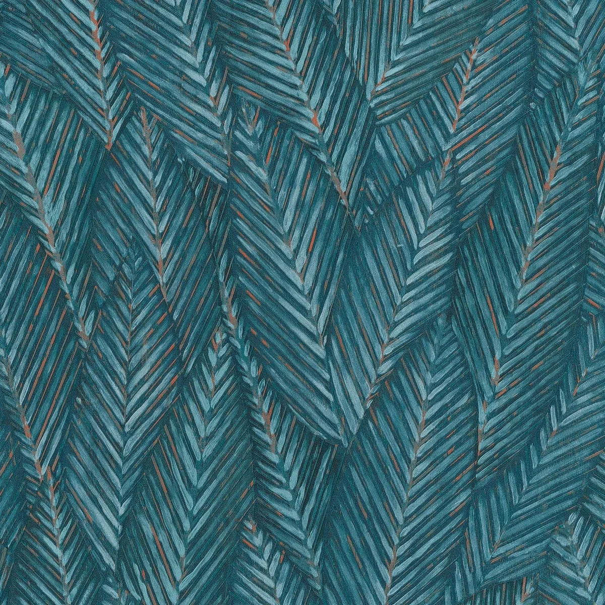 Flizelīna tapetes ar zīmētām tropiskām lapām zilā krāsā – mierīgs un stilīgs sienu risinājums Erismann