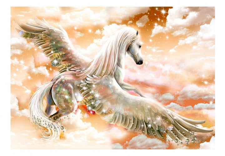 Fototapetes ar pegasu oranžā krāsā 107256 G-ART