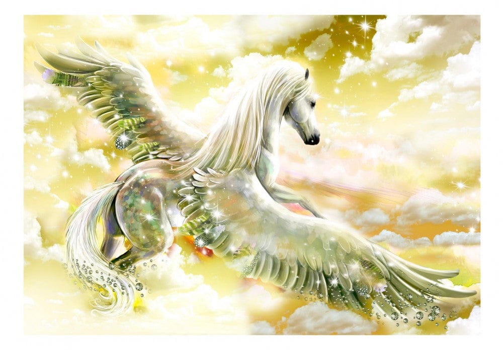 Fototapetes ar pegasu dzeltenā krāsā 107257 G-ART