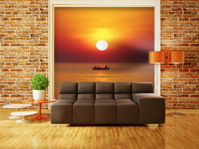 Wall Murals 59924 Sunset and fishing boat G-ART