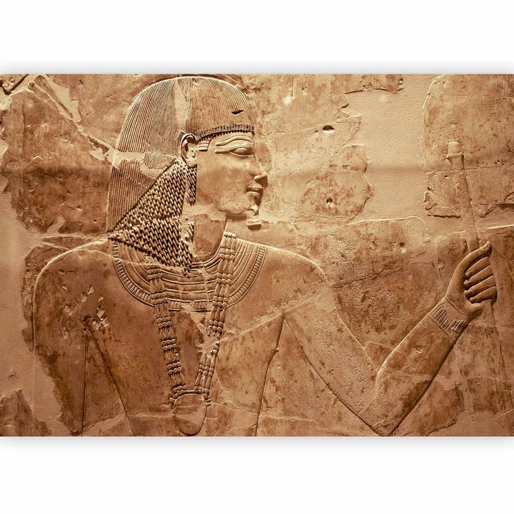 Fototapetes - Faraona figūra, Senās Ēģiptes motīvs ar akmens bareljefu G-ART