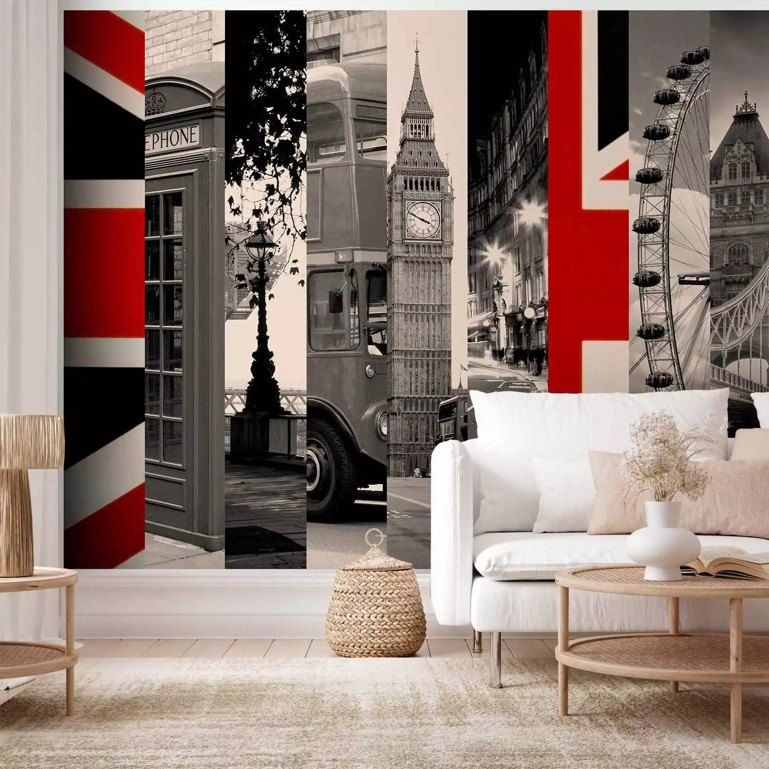 96869 Wall murals - UK elements with the British flag - 96869 – Tapetenshop.lv