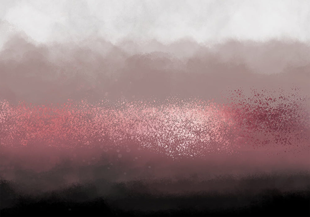 Абстрактные фотообои с дымчатыми переходами от бордового к розовому и серому — Tapetenshop.lv