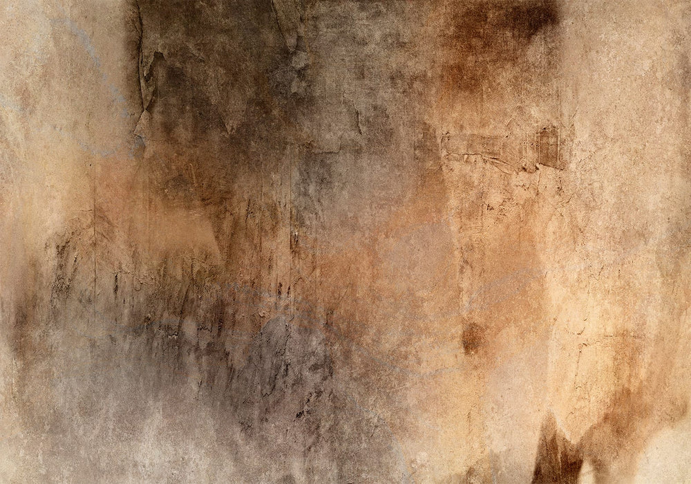 Художественные фотообои с эффектом старой штукатурки и камня в коричневых тонах Tapetenshop.lv