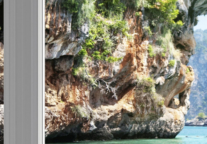 Fototapetai - Peizažas su aukštomis uolomis už kolonų, 134415 G-ART