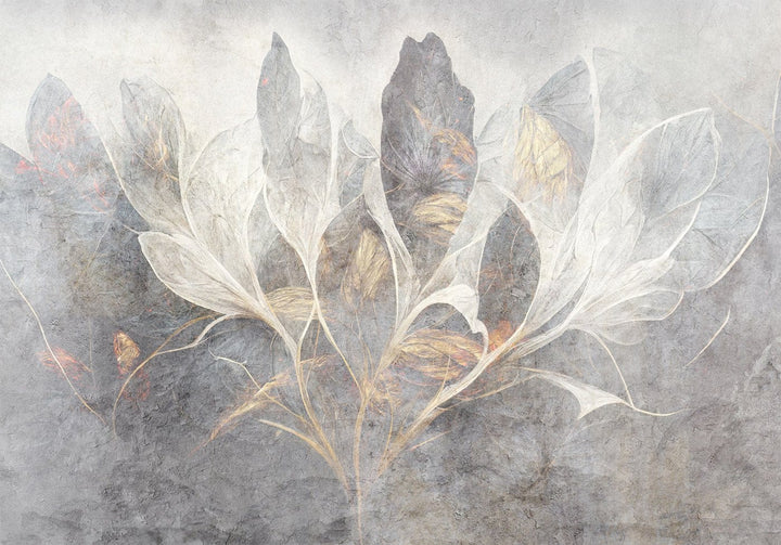 Fototapetes - abstrakts fons ar pelēkām lapām, 148596 G-ART