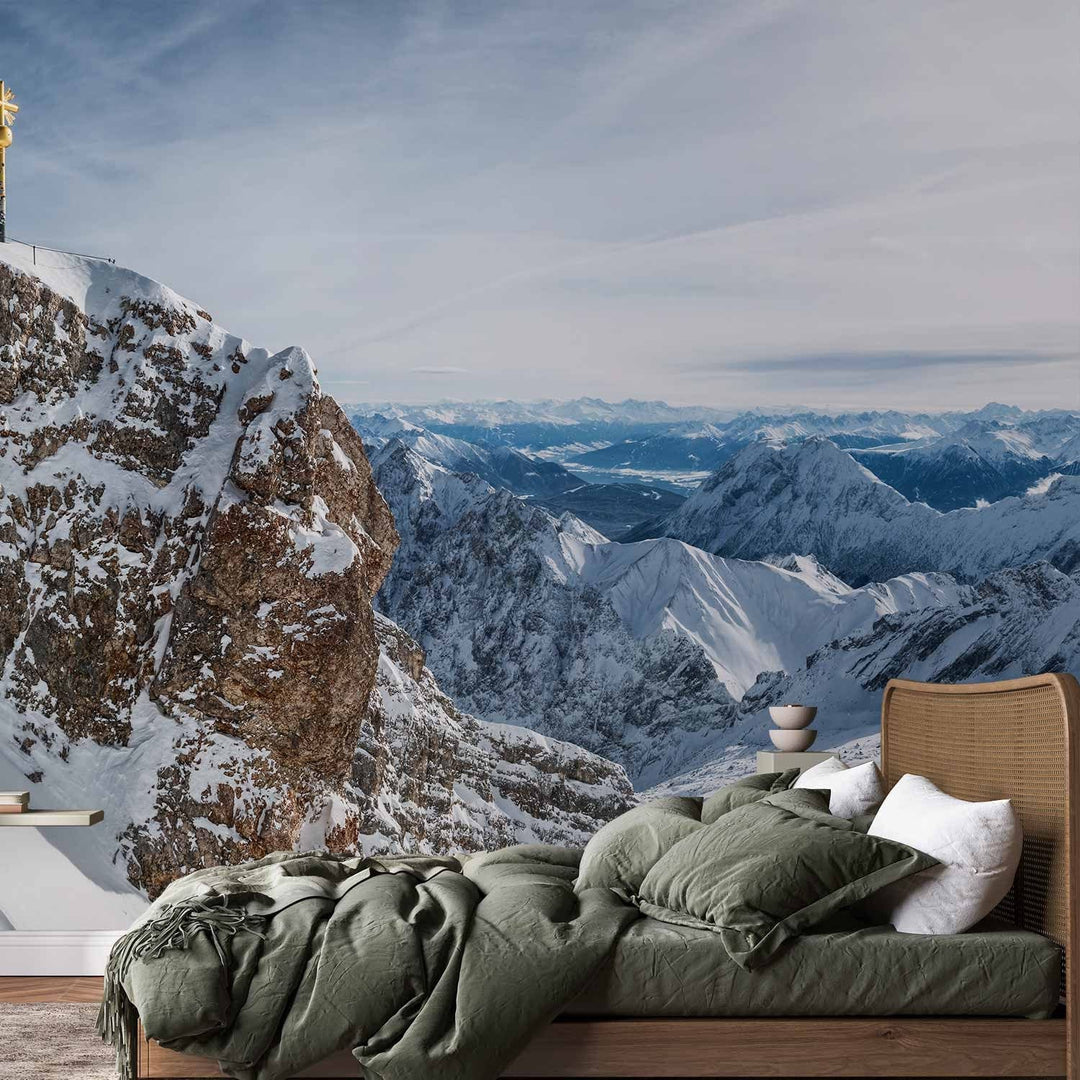 Fototapetes ar ziemas kalniem - Alpi - Zugspitze, 64536  G-ART