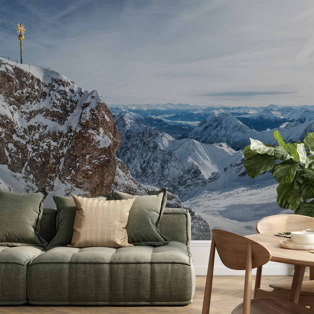 Fototapetes ar ziemas kalniem - Alpi - Zugspitze, 64536  G-ART