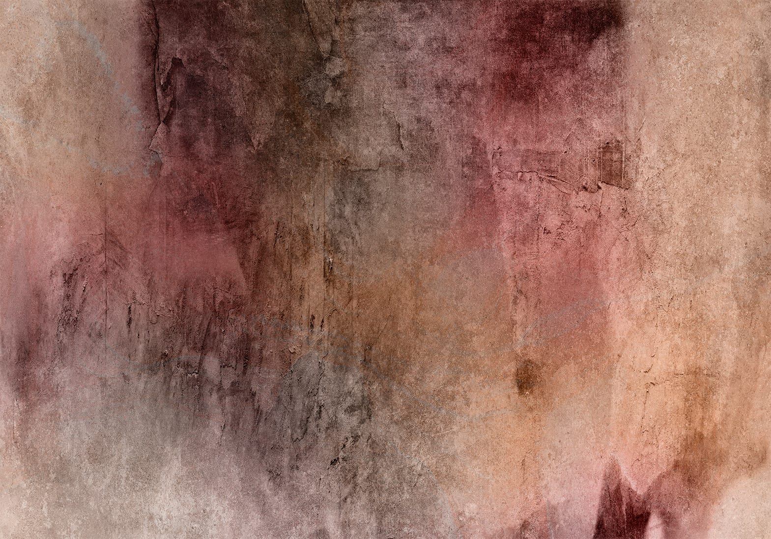 Artistic photo wallpaper with a decorative plaster effect in shades of brown Tapetenshop.lv