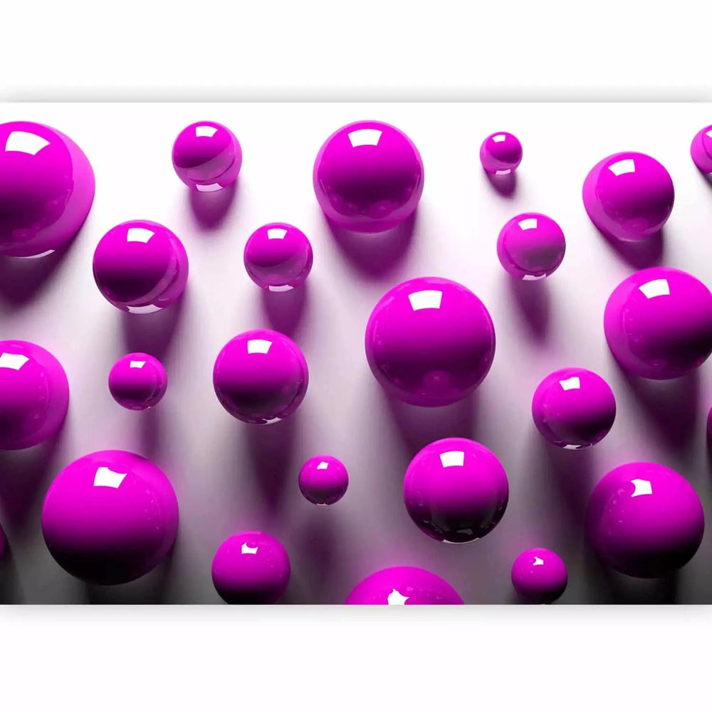 Fototapetes ar 3D optisku ilūziju - Violetas bumbas, 91935 Tapetenshop.lv