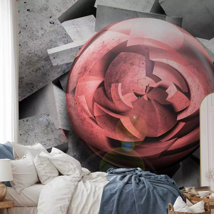 Fototapetes ar 3D rakstu - Abstraktā roze, 60968 Tapetenshop.lv