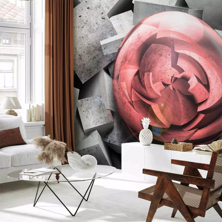 Fototapetes ar 3D rakstu - Abstraktā roze, 60968 Tapetenshop.lv