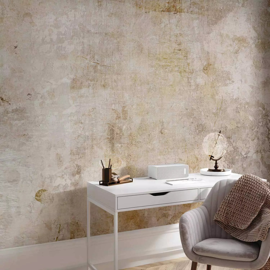 Fototapetes - Scandi boho vienkrāsains fons ar bēša krāsas rakstu G-ART