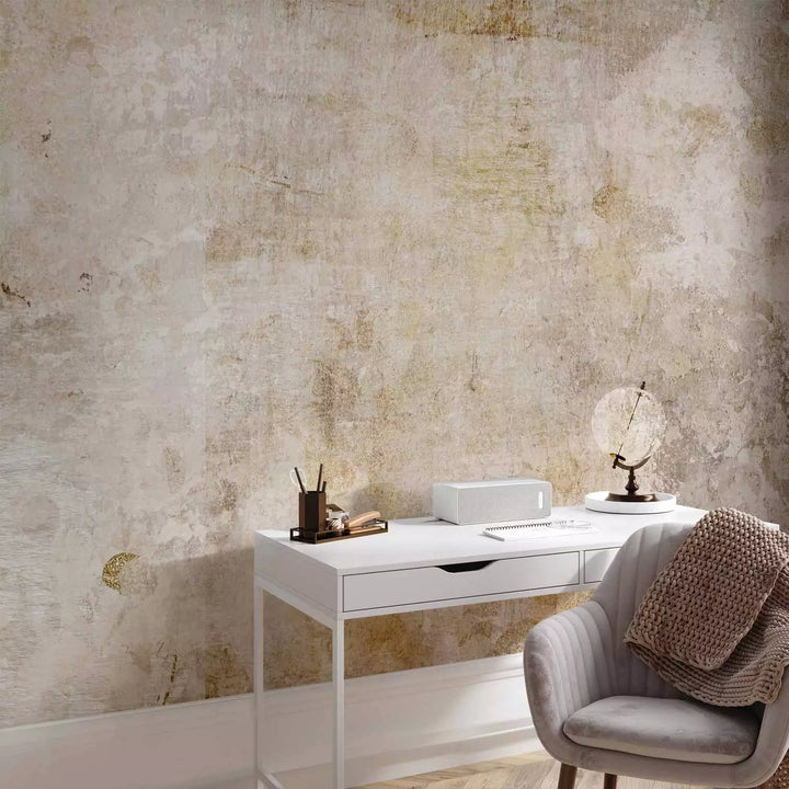 Fototapetes - Scandi boho vienkrāsains fons ar bēša krāsas rakstu G-ART