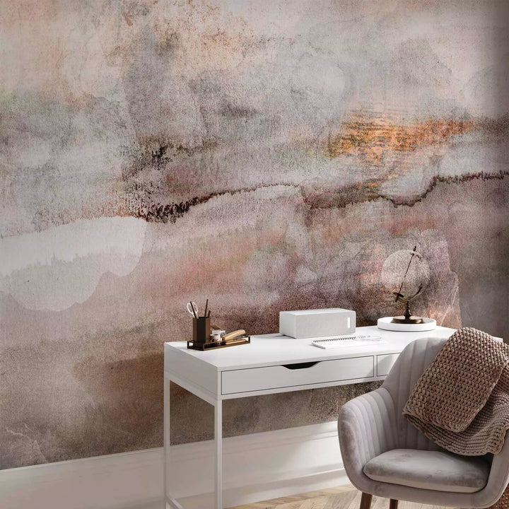 Fototapetes guļamistabai ar abstrakciju - Dzīves fantāzija  brūnā G-ART