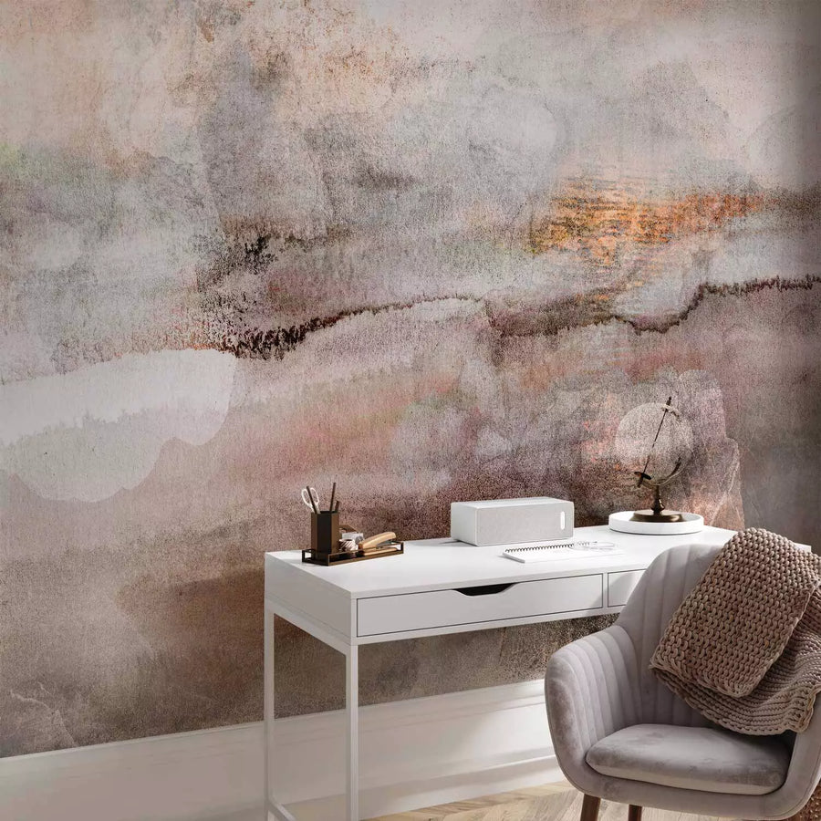 Fototapetes guļamistabai ar abstrakciju - Dzīves fantāzija  brūnā G-ART