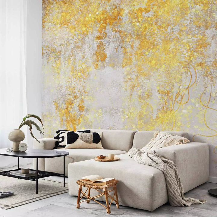 Fototapetes ar abstrakciju zeltā krāsā - Pazudušais zelts, dzeltenā G-ART