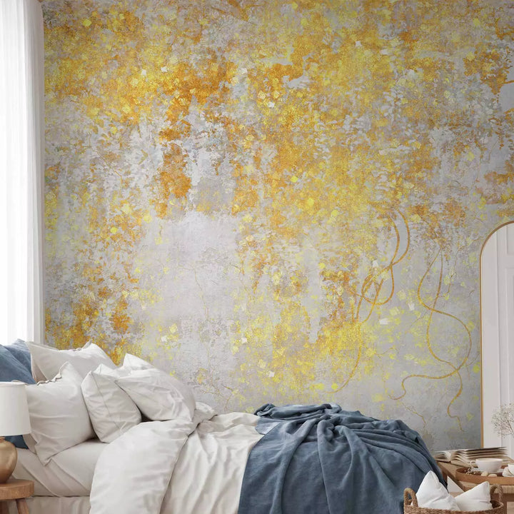 Fototapetes ar abstrakciju zeltā krāsā - Pazudušais zelts, dzeltenā G-ART