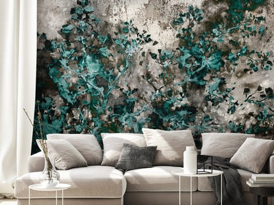 Wall Murals with abstraction - Scandinavian green, 142881 G-ART