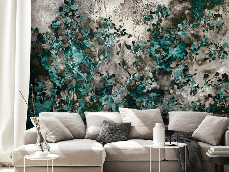 Wall Murals with abstraction - Scandinavian green, 142881 G-ART