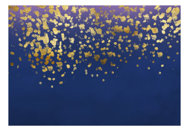 Fototapetes ar abstrakciju zeltā un zilā krāsā - Zelta pilieni, 143749 G-ART