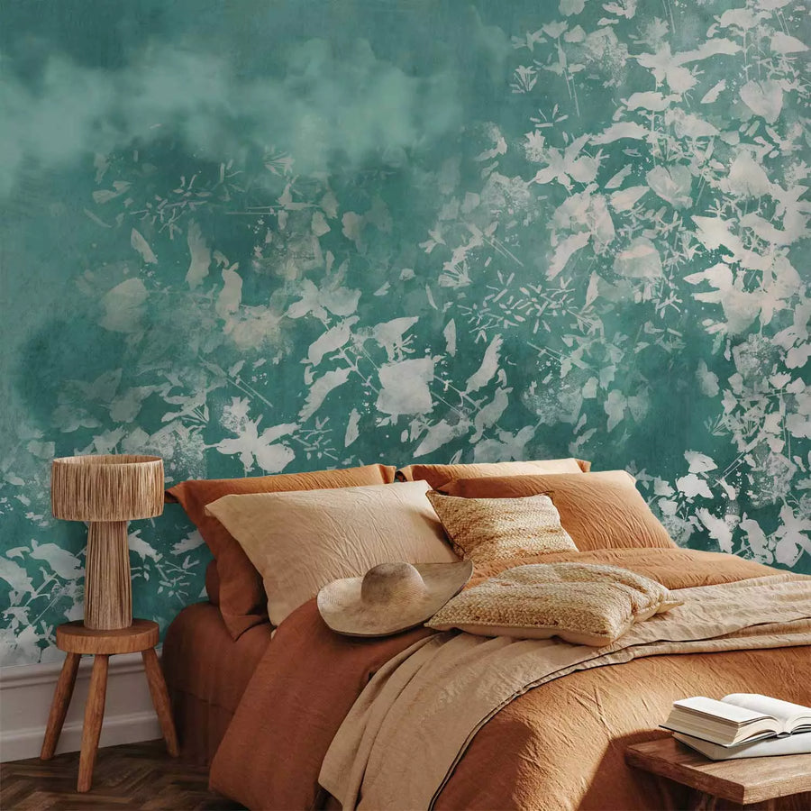 Fototapetes ar abstrakta dabas rakstu - Tirkīza dārzs - 135487 G-ART