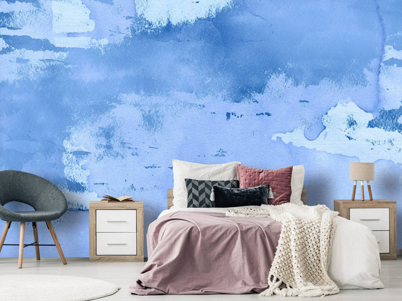 Wall Murals with abstract background - Abstract Fog in Blue, 143186 G-ART