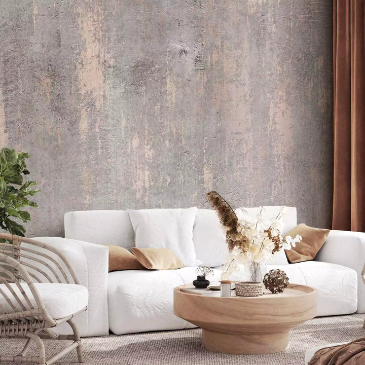 Fototapetes - gaiši pelēka betona tekstūras fons ar zelta mirdzumu G-ART