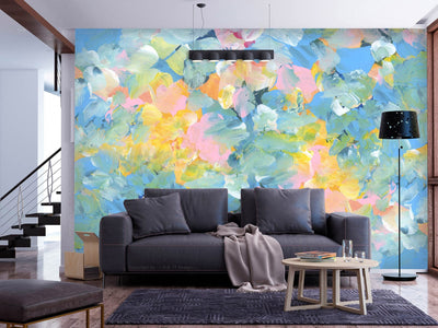 Wall Murals with abstract background - Painted Meadow, 142823 G-ART