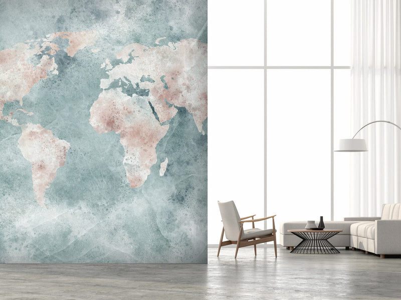 Wall Murals with abstract world map - Fine Map, 142734 G-ART