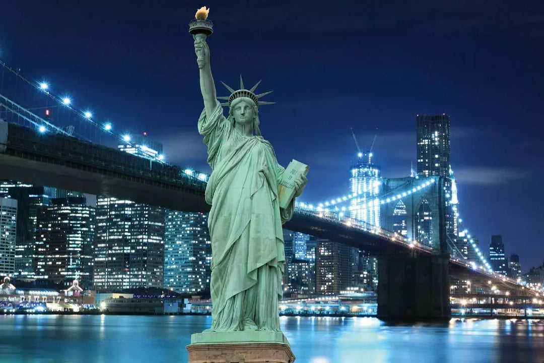 Kuvatapetti USA-teemalla - New York yöllä, 375x250 cm