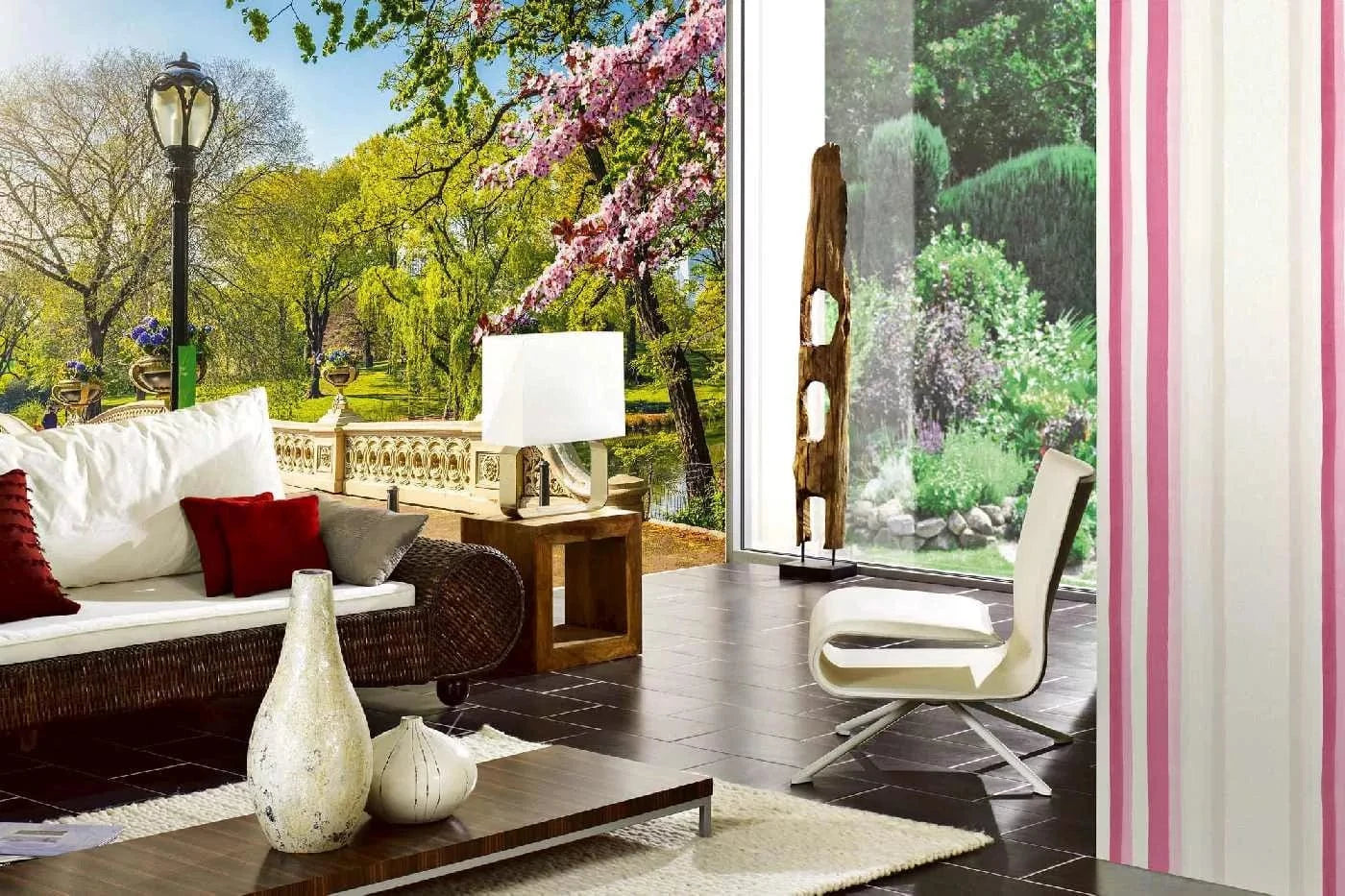 Fototapetes ar ASV tematiku - Tilts Centrālajā parkā, Ņujorkā, zaļā D-ART