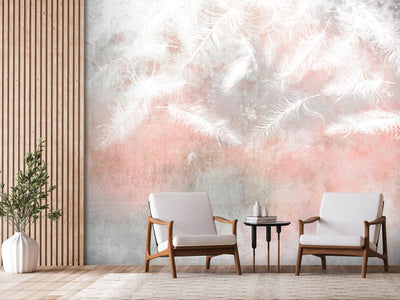 Wall Murals with white feathers - Heavenly Games, 142710 G-ART