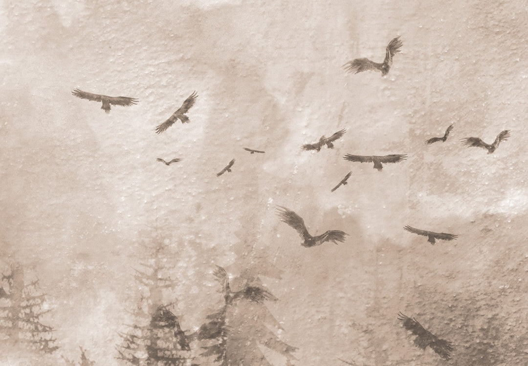 Fototapetes ar dabas motīvu - Ceļojums diviem, bešā krāsā - 143770 G-ART