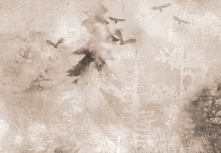 Fototapetes ar dabas motīvu - Ceļojums diviem, bešā krāsā - 143770 G-ART