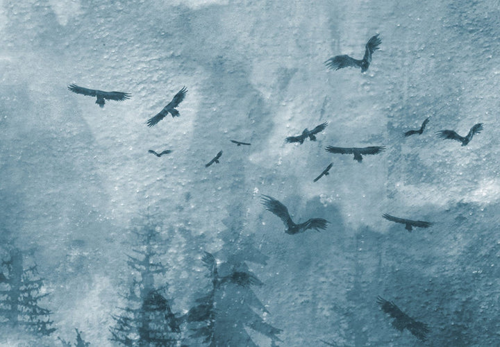 Fototapetes ar dabas motīvu - Ceļojums diviem, zilā - 143769 G-ART