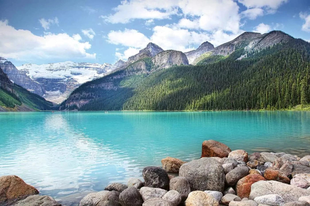 Fototapetes ar dabu - Banff nacionālā parka ezers, zilā, zaļā krāsā D-ART