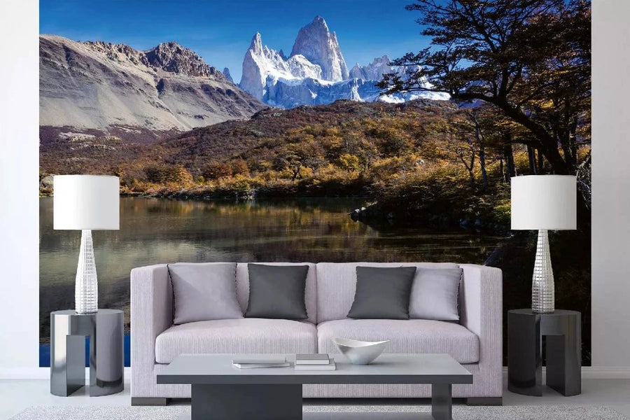 Fototapetes ar dabu - Ezers Patagonijā, zilā krāsā D-ART