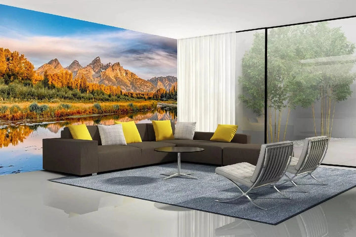 Fototapetes ar dabu - Grand Teton nacionālais parks, zaļā krāsā D-ART