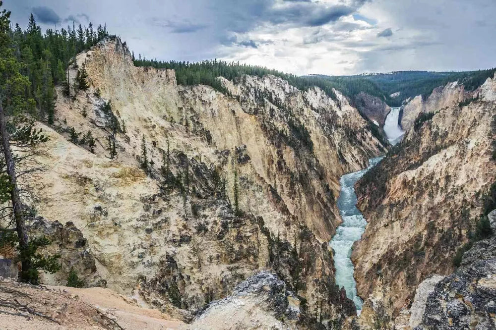 Fototapetes ar dabu - Jeloustone un Grand Canyon, zilā krāsā D-ART