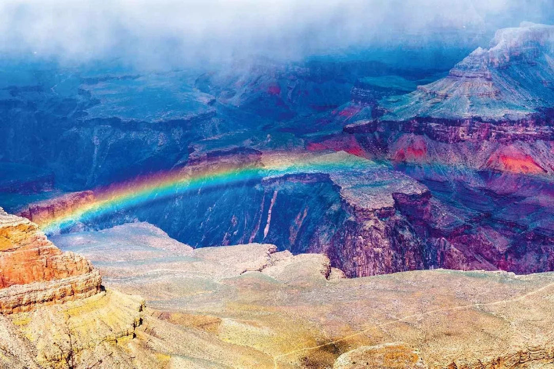 Fototapetes ar dabu - Varavīksne virs Lielā kanjona, zilā krāsā D-ART