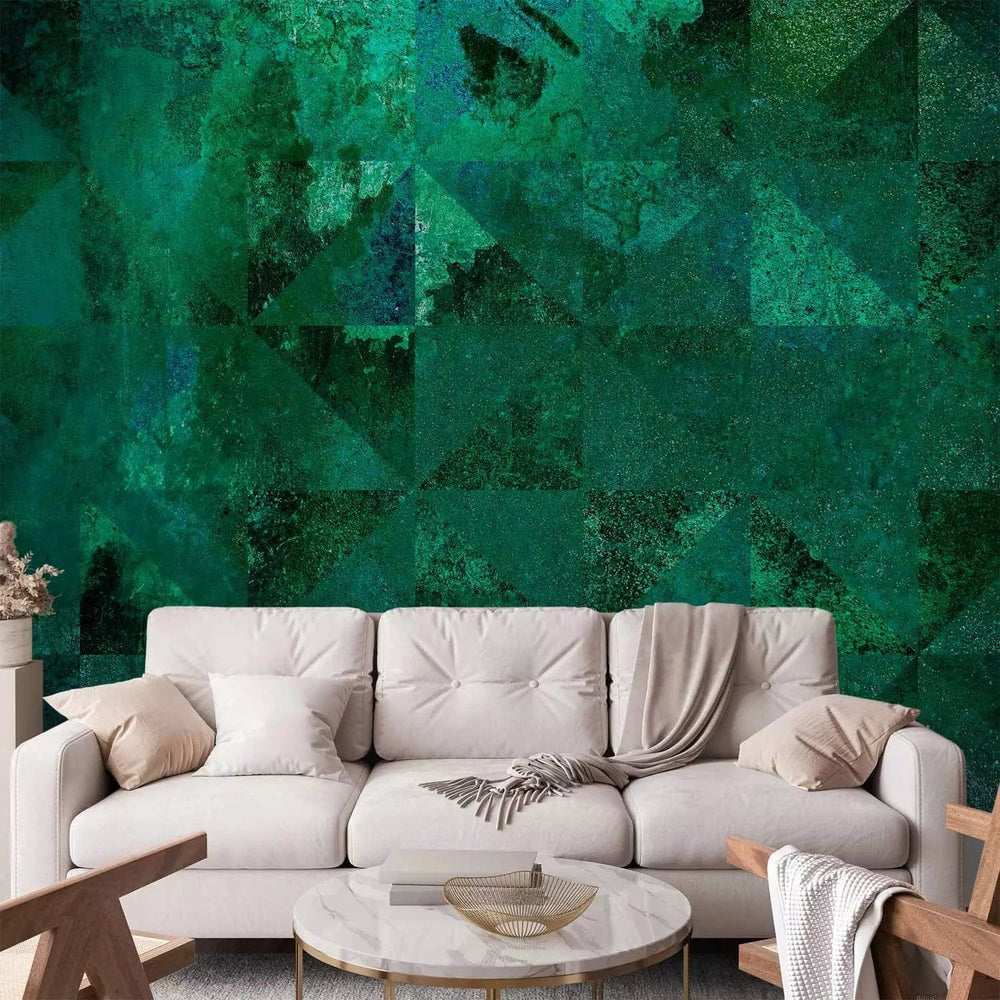 Fototapetes ar ģeometrisku rakstu - Smaragda kaleidoskops G-ART
