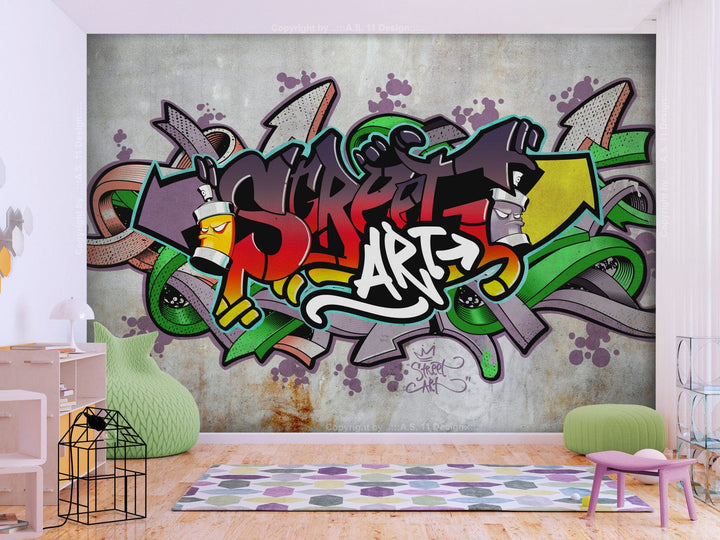 Fototapetes ar graffiti - Street art (Regeja krāsas) - 123963 G-ART