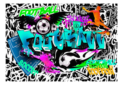 Wall Murals with football-themed graffiti, 88924 G-ART