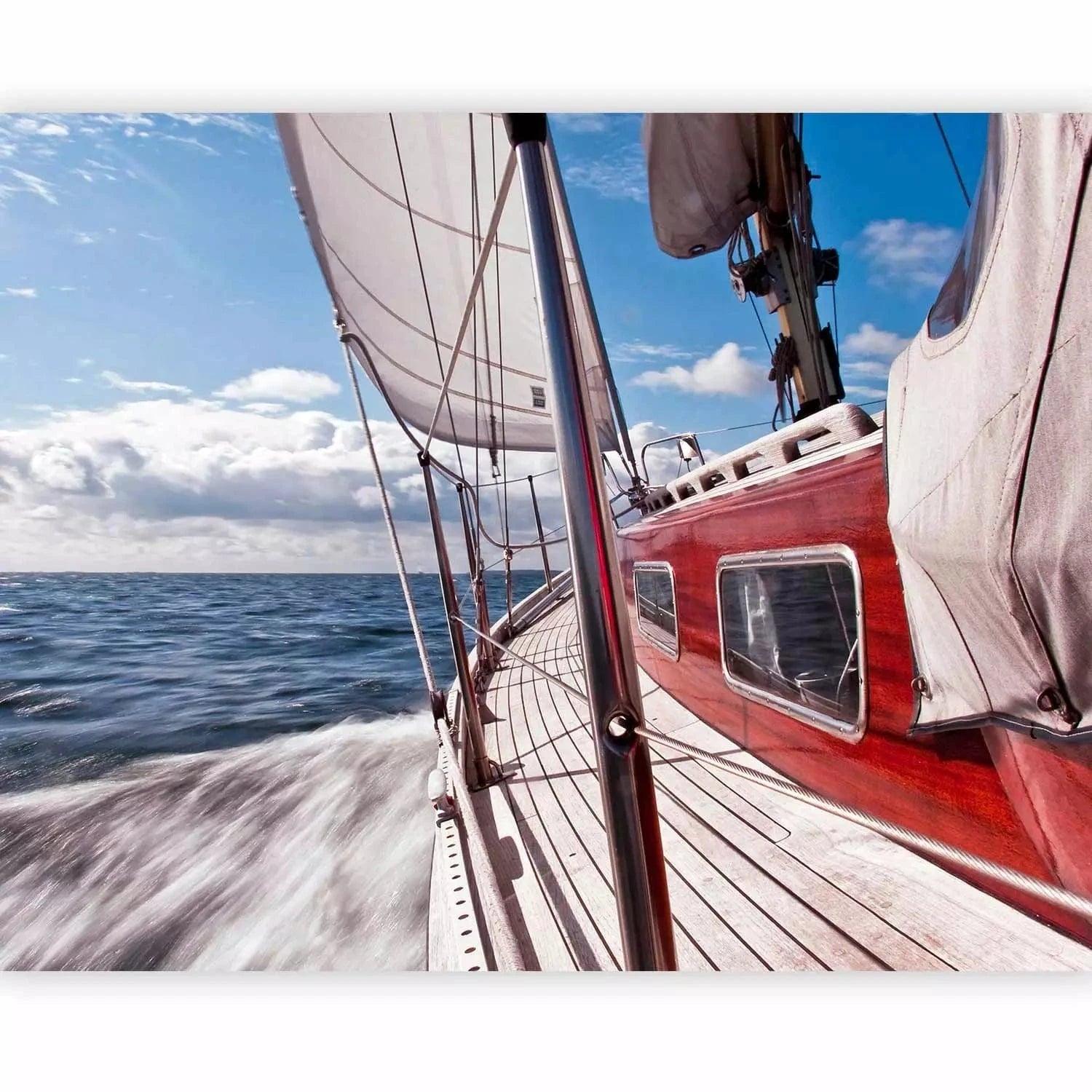 Fototapetes ar jahtu atklātā jūra - uz pasūtījumu G-ART