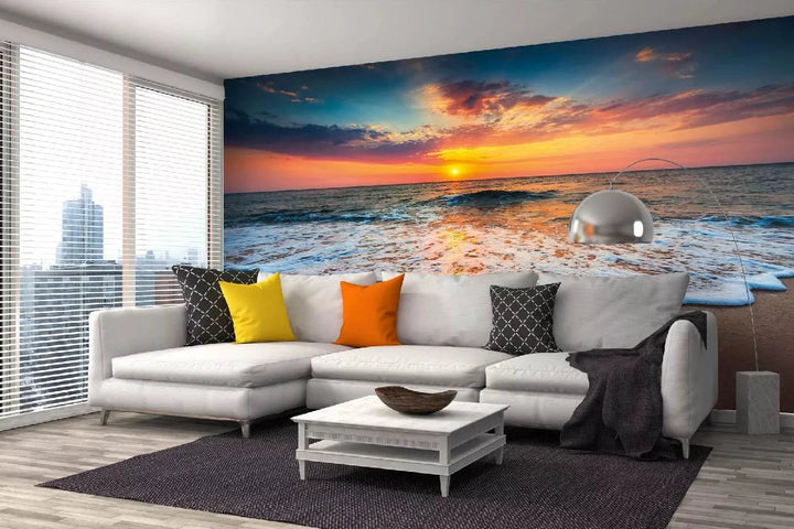 Fototapetes ar jūru - Saulriets virs jūras, 375x250 cm - dabas skats D-ART