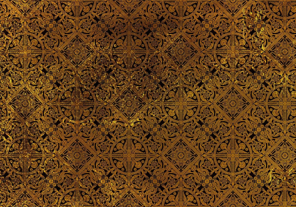 Fototapetes ar ķeltu ornamentu - zeltā krāsā G-ART