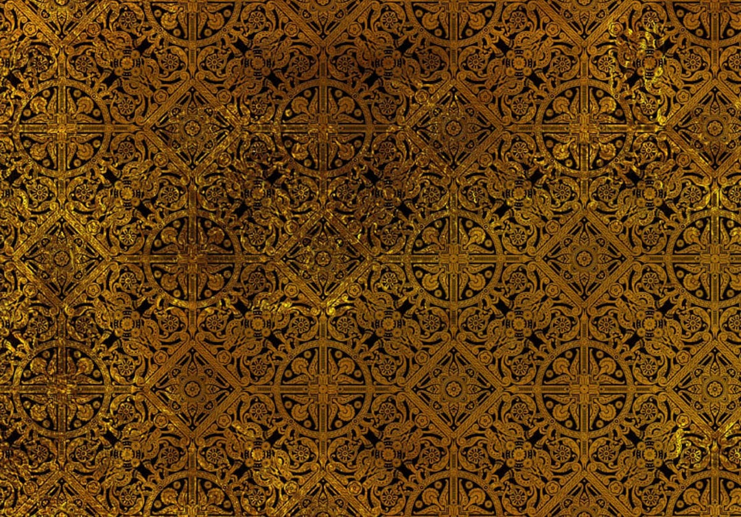 Fototapetes ar ķeltu ornamentu, zeltā krāsā - 91380 G-ART